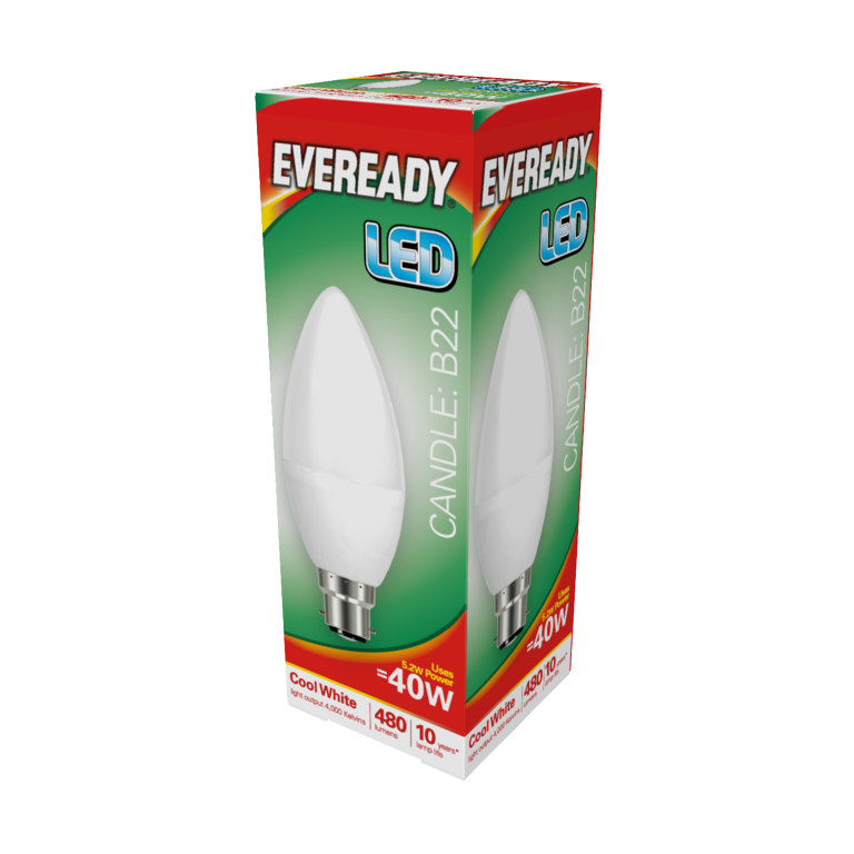 Eveready Led Candle 40 W 480lm B22