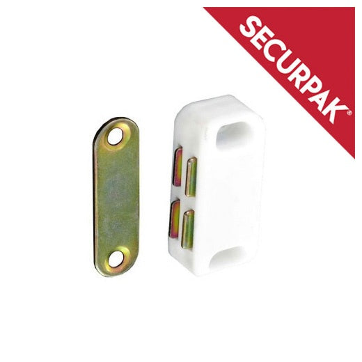 Securpak Magnetic Catch Pack 2 38mm White