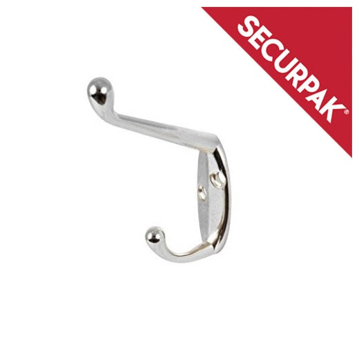 Securpak Hat & Coat Hook 105mm Chrome Plated