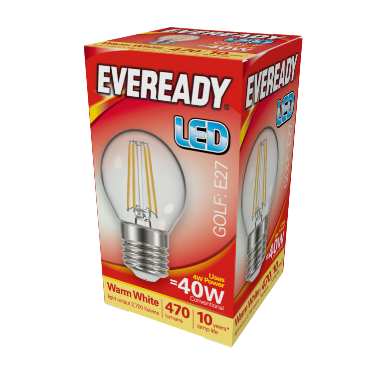 Eveready Led Filament Golf 470 Lm E27 Es 4 W 27000 K