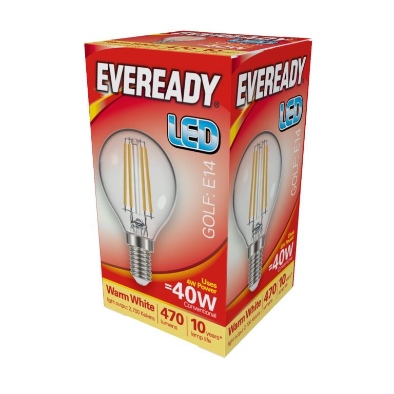 Eveready Led Filament Golf 470 Lm E14 Ses 4 W 27000 K