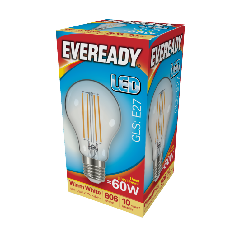 Eveready Led Filament Gls E27 806 Lm Es 6.5 W 2700 K
