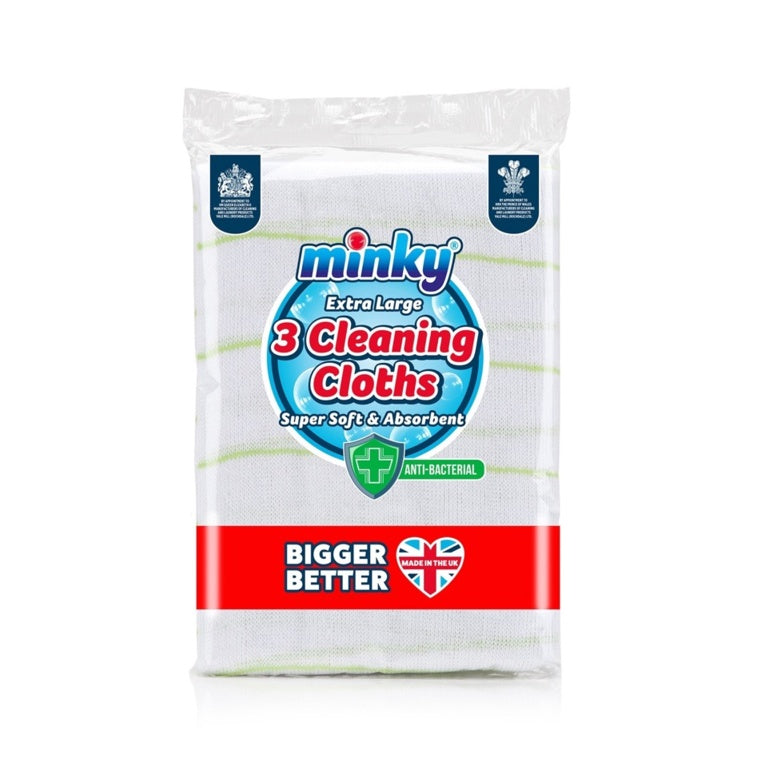Minky Anti Bac Cleaning Cloths Pack 3