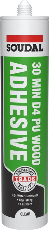 Soudal 30 Minute D4 Pu Wood Adhesive Gel Cartridge