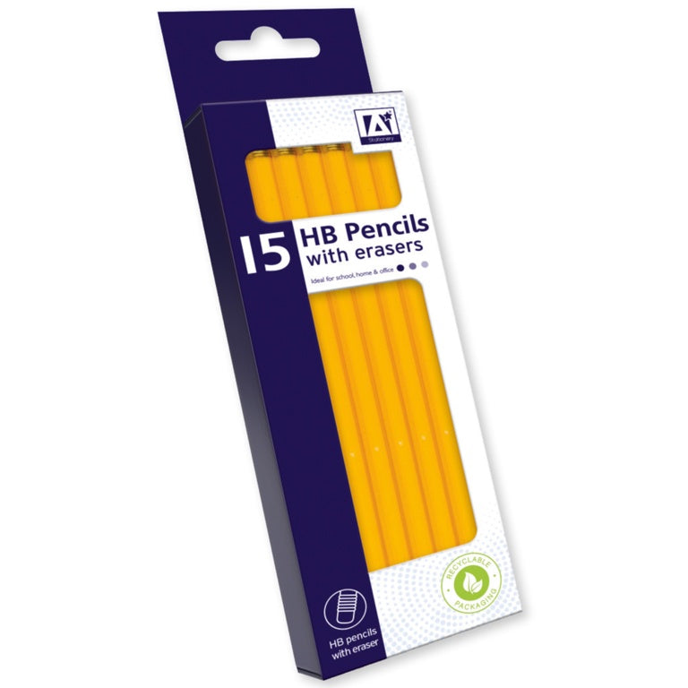 Anker Stat Hb Pencils With Erasers Box 15