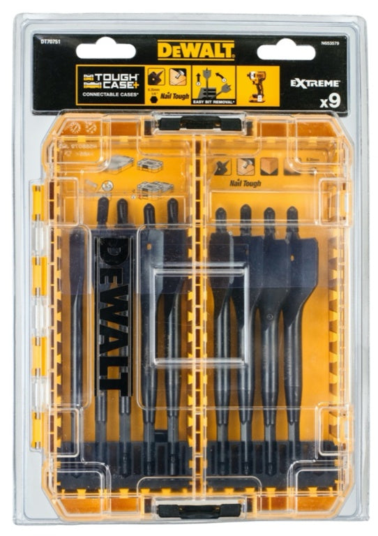 De Walt Impact Flatwood Drill Bit 9 Piece