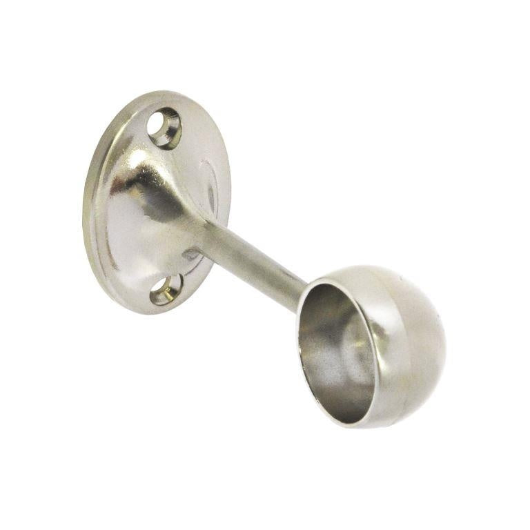 Securit Towel Rail End Bracket Brushed Nickel 25mm