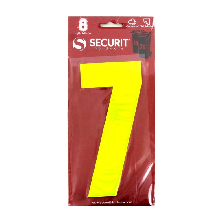 Securit Hi Vis Self Adhesive Wheelie Bin Numbers No 9 160mm