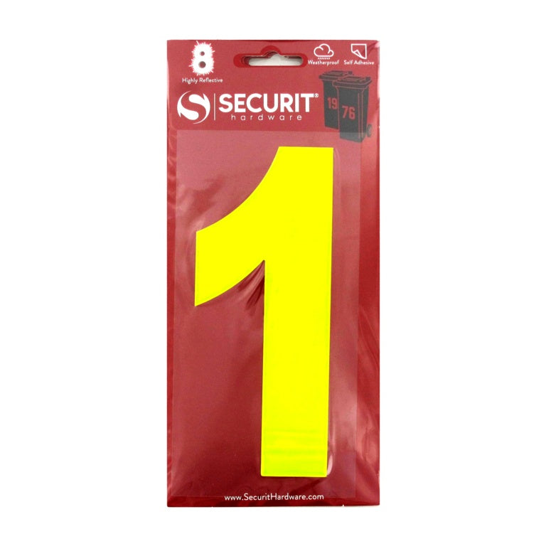 Securit Hi Vis Self Adhesive Wheelie Bin Numbers No 9 160mm