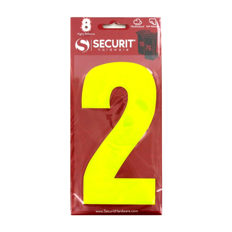 Securit Hi Vis Self Adhesive Wheelie Bin Numbers No 9 160mm