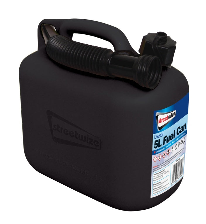 Streetwize Diesel Fuel Can Black 5 L