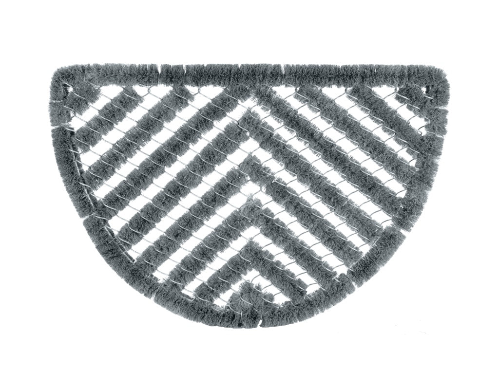 Groundsman Half Round Wire Scraper Mat 40 X 60cm Grey