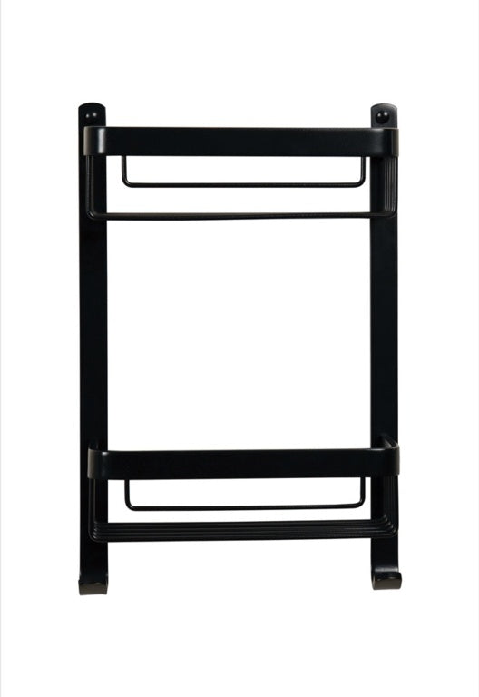 Croydex Aluminium Chunk 2 Tier Basket Black