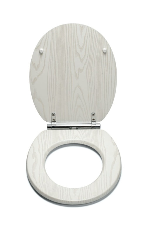 Croydex White Oak Flexi Fix Toilet Seat Soft Close Quick Release
