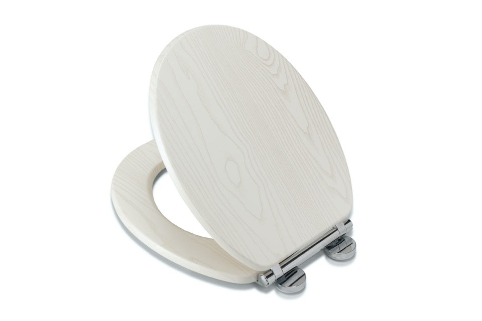Croydex White Oak Flexi Fix Toilet Seat Soft Close Quick Release