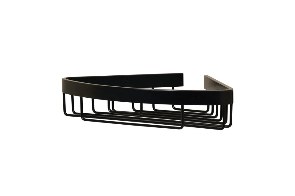 Croydex Aluminium Chunk Corner Basket Black