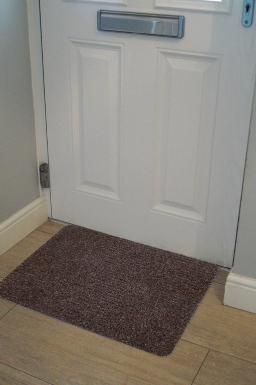 Groundsman Basic Ribbed Indoor Doormat 50 X 80cm Dark Brown
