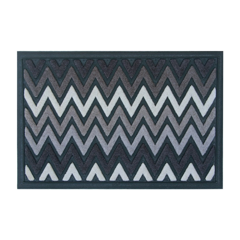 Groundsman Scrape N Sorb Mat 40 X 60cm Chevron Grey