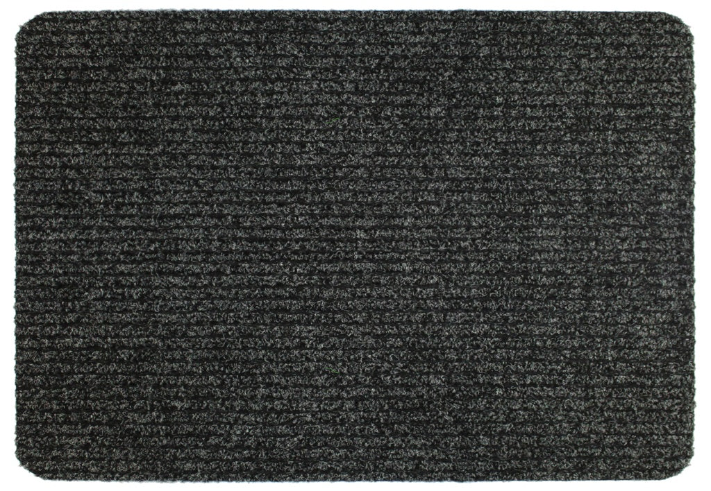Groundsman Basic Ribbed Indoor Doormat 50 X 80cm Anthracite