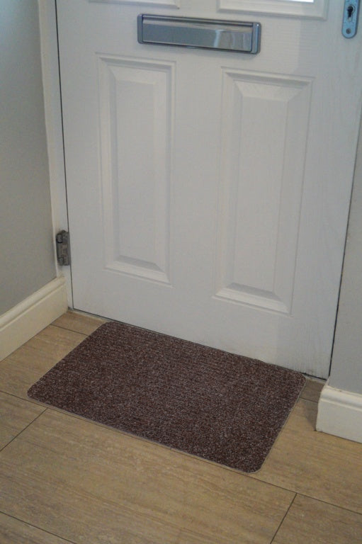 Groundsman Basic Ribbed Indoor Doormat 40 X 60cm Dark Brown