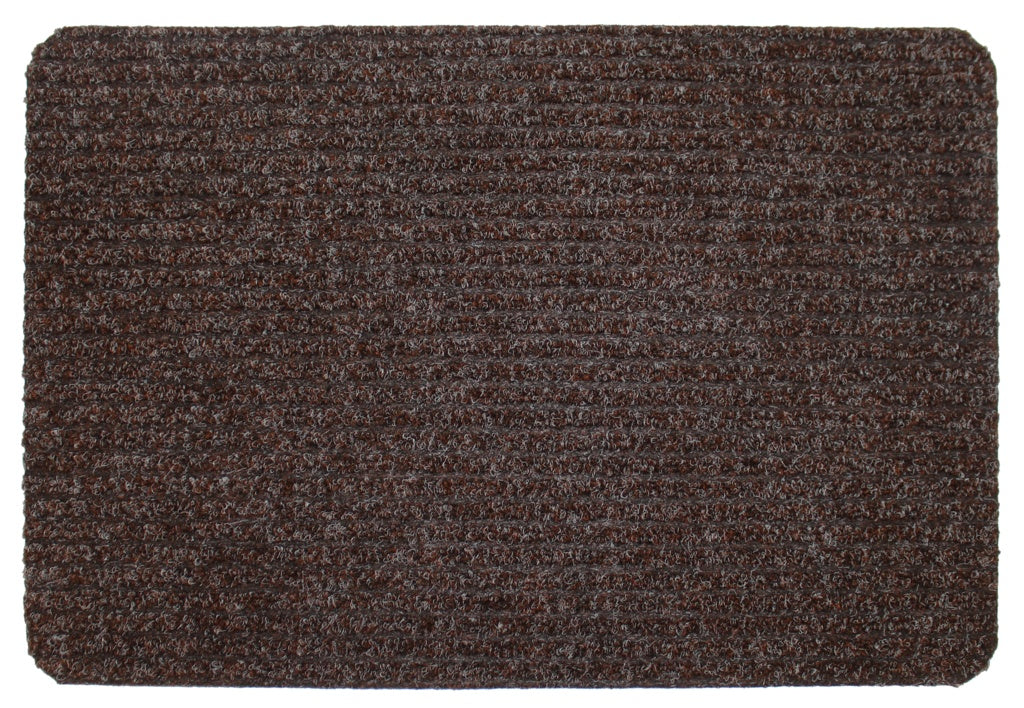 Groundsman Basic Ribbed Indoor Doormat 40 X 60cm Dark Brown