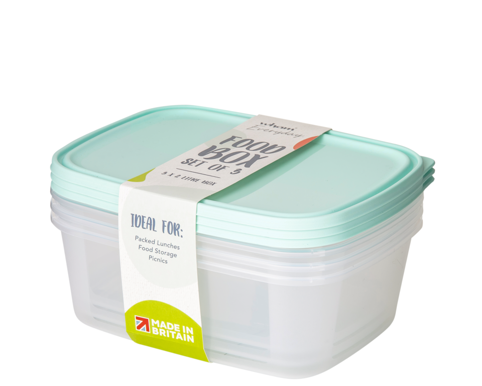 Wham Everyday Clear Food Boxes Set 3 2 L