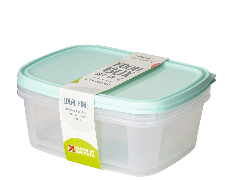 Wham Everyday Clear Food Boxes Set 2 3 L