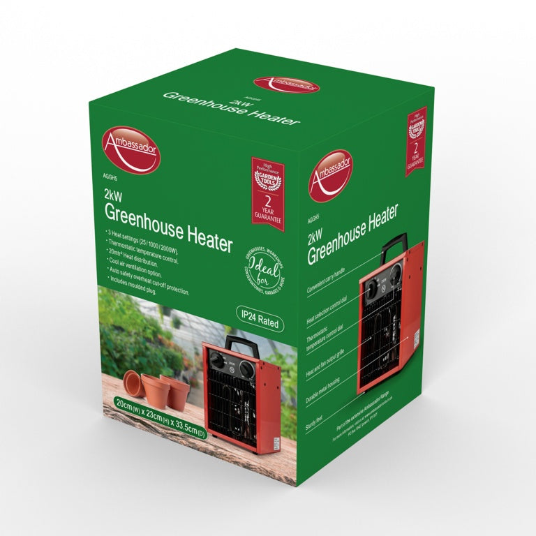 Ambassador Greenhouse Heater 20cm(w) X 23cm(h) X 33.5cm(d)