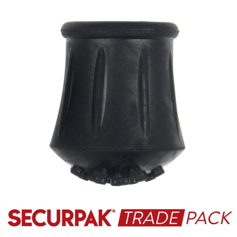 Securpak Walking Stick Ferrule Black 19mm 8 Pack