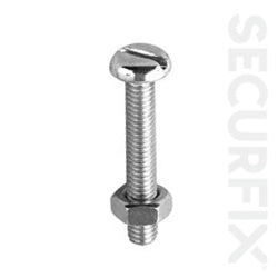 Securfix Pan Head Mach.Screw Zinc Plated M5 X75 25 Pack