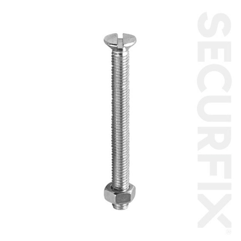 Securfix Csk Machine Screw Zinc Plated M4 X40mm 100 Pack