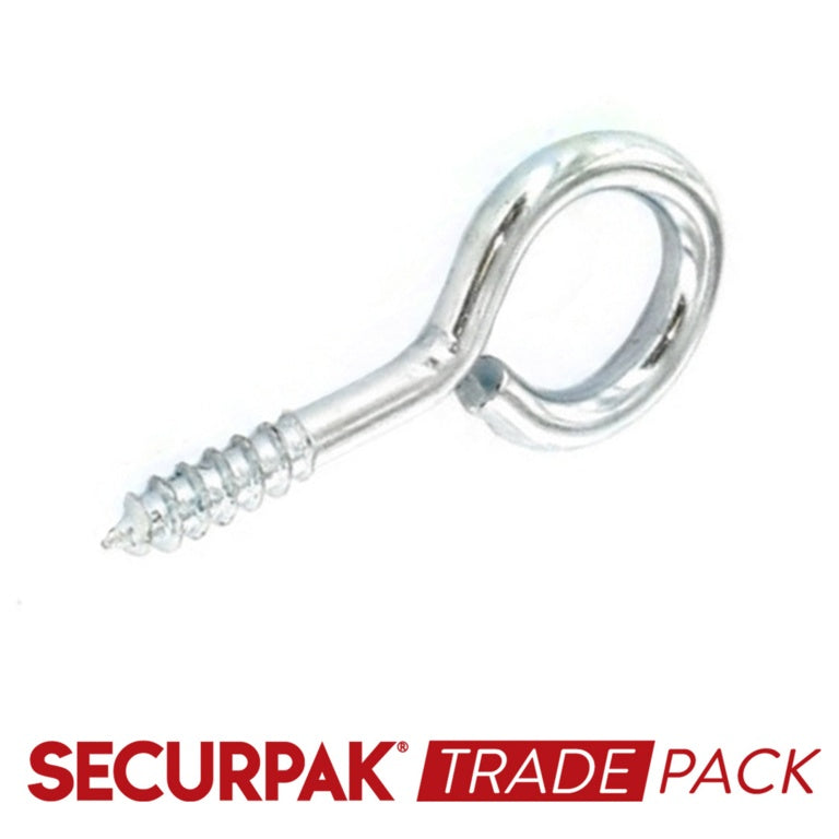 Securpak Screw Eye Zinc Plated 20mmx2 100 Pack