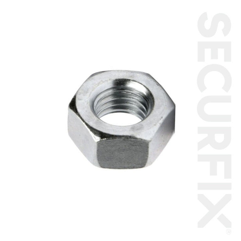 Securfix Hexagon Nuts Zinc Plated M12 50 Pack