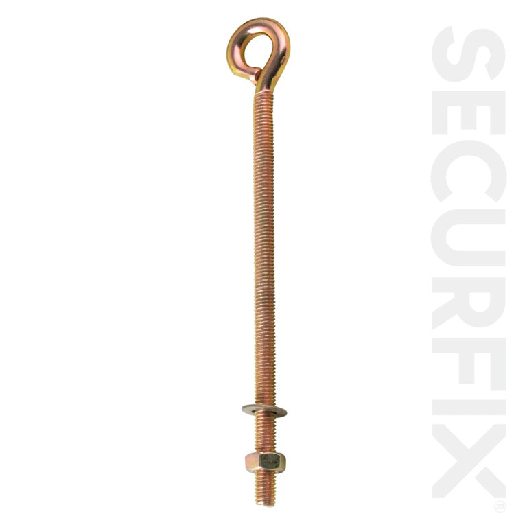Securfix Eye Bolt Zinc Plated M8 X200mm 5 Pack