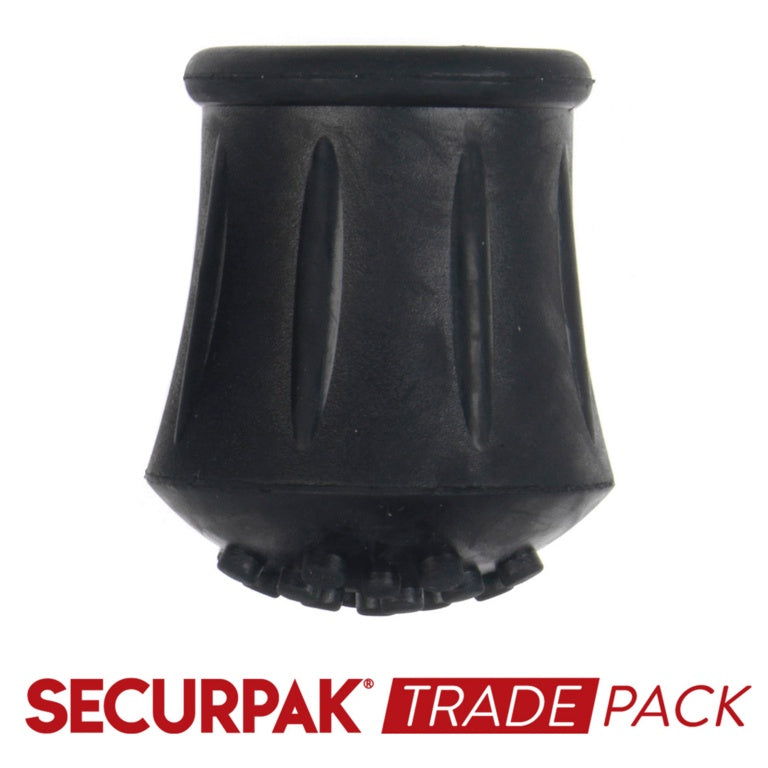 Securpak Walking Stick Ferrule Black 16mm 8 Pack