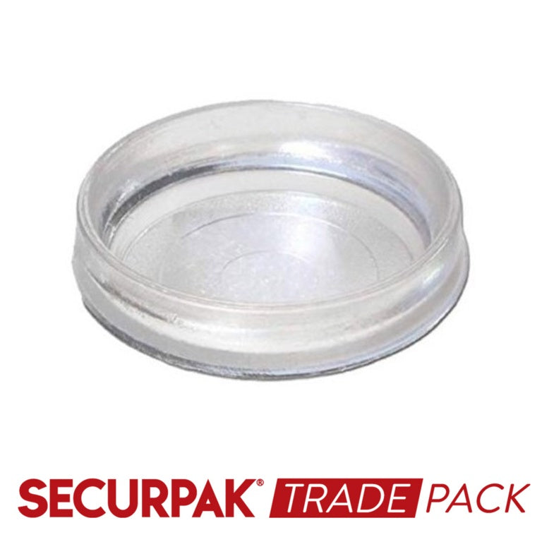 Securpak Castor Cup Clear Large 4 Pack