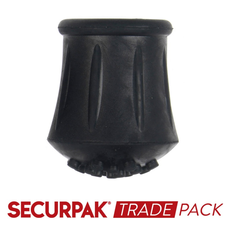 Securpak Walking Stick Ferrule Black 22mm 8 Pack