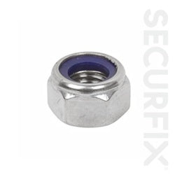 Securfix Nylon Locking Nut Zinc Plated M4 100 Pack
