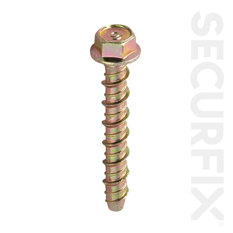Securfix Concrete Bolt Zinc Plated M10 X75mm 10 Pack