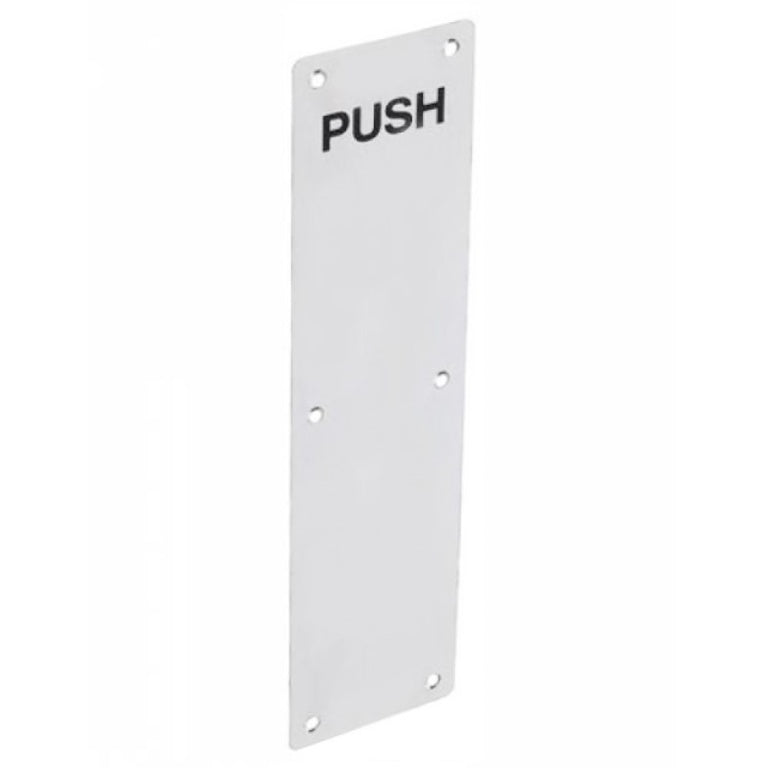 Securit Aluminium 'Push' Fingerplate 300mm Pack Of 5