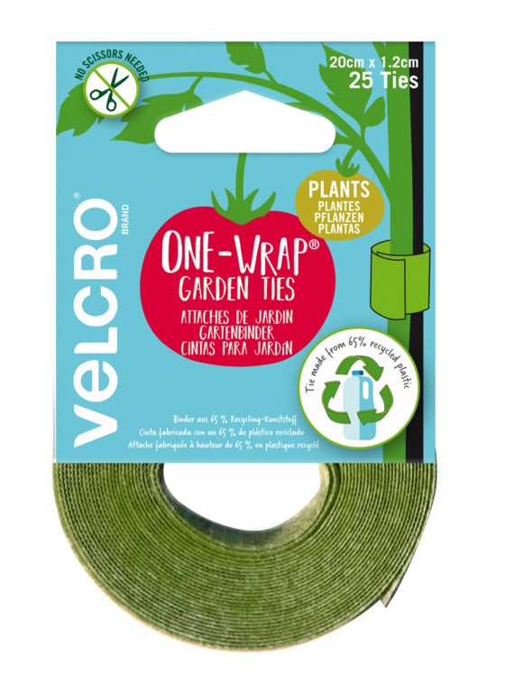 Velcro�� One Wrap�� Garden Ties Pack 25 20 X 1.2cm Plants