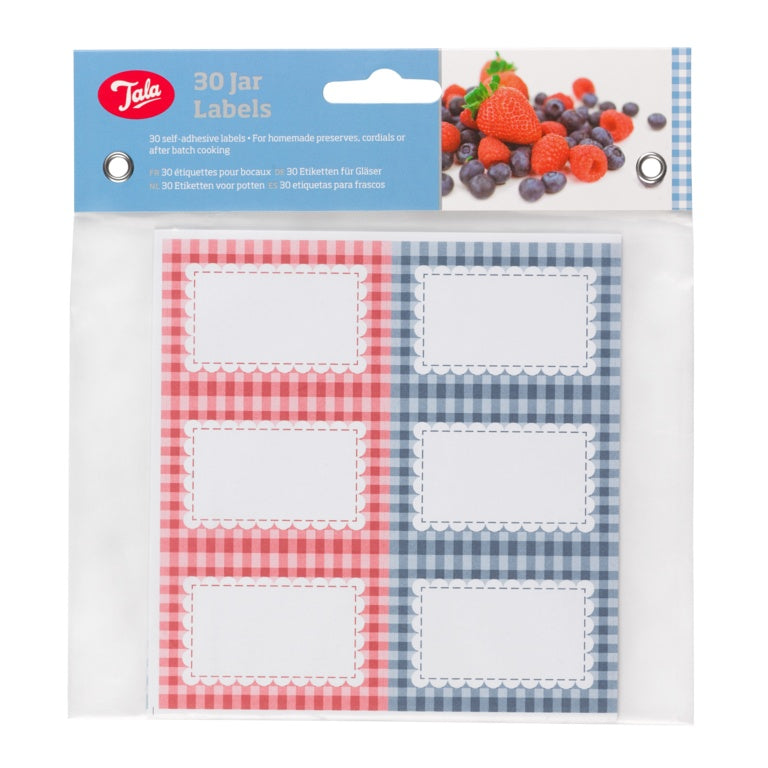 Tala Everyday Gingham Preserving Labels Pack Of 30