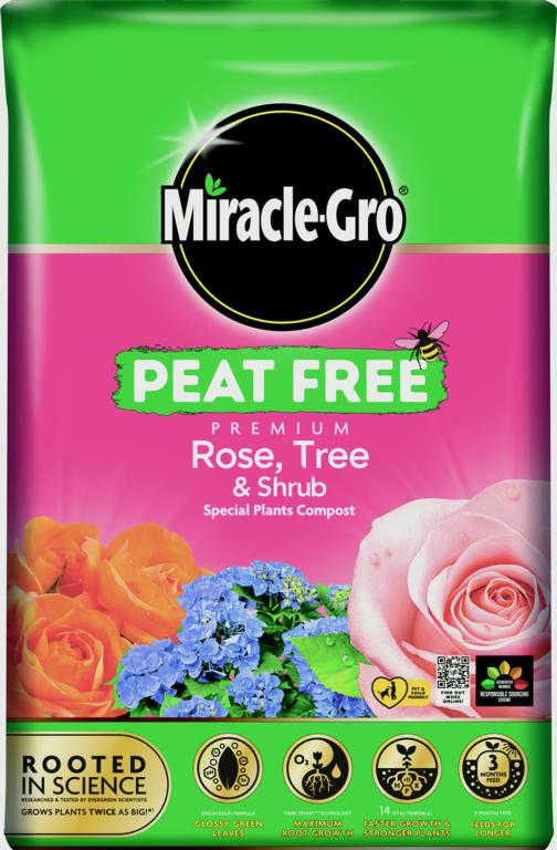 Miracle Gro�� Peat Free Rose, Tree & Shrub Compost 40 L