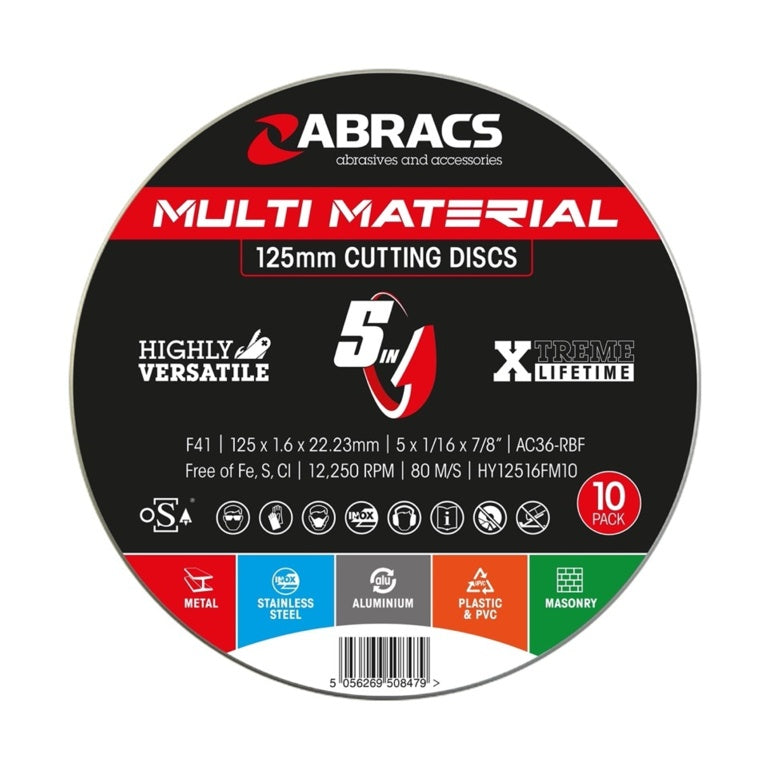 Abracs Hybrid 5 In1 Flt Metal 125x1.6x22mm Pack 10