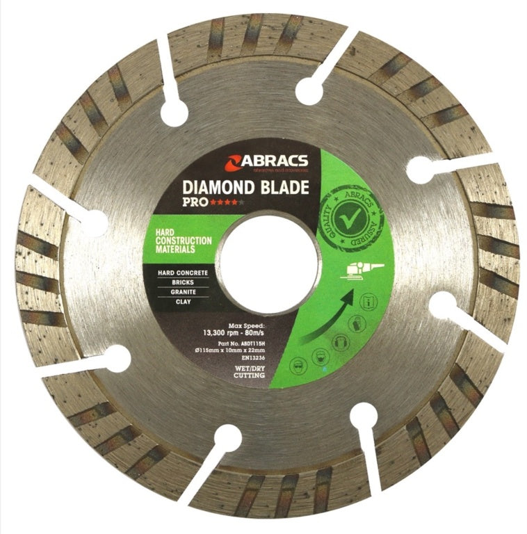 Abracs Hcm Pro Diamond Blade 115mm X 10mm X 22.23mm