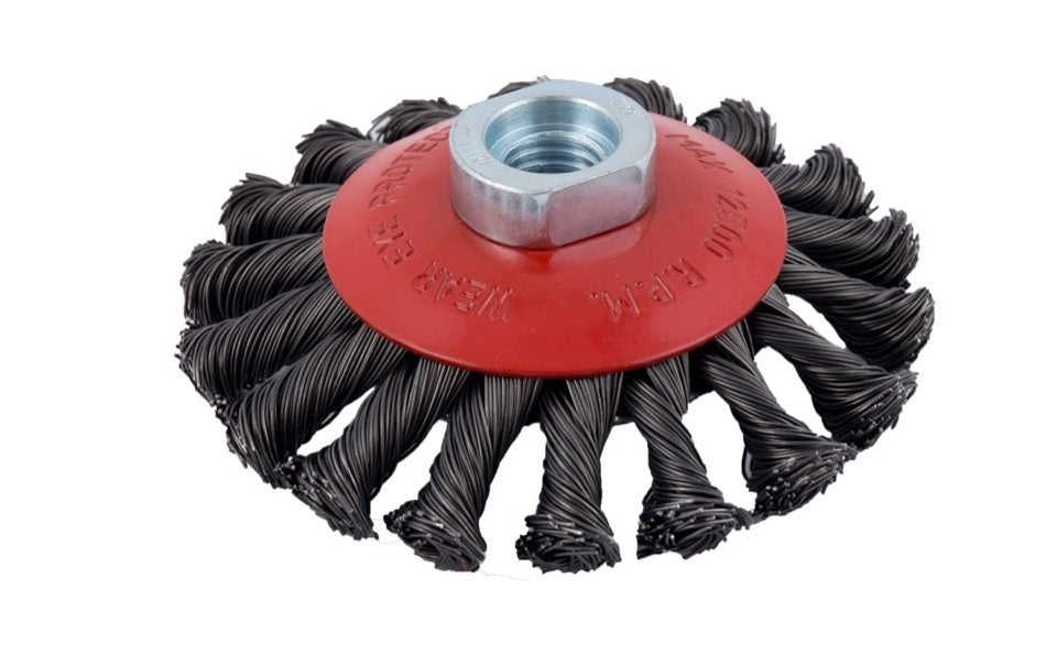 Abracs Twist Knot Bevel Brush 100mm X M14