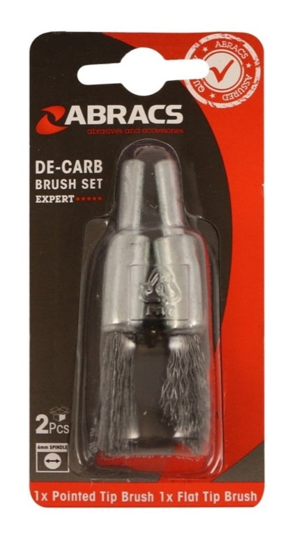 Abracs De Carb Wire Brush Set 2 Piece