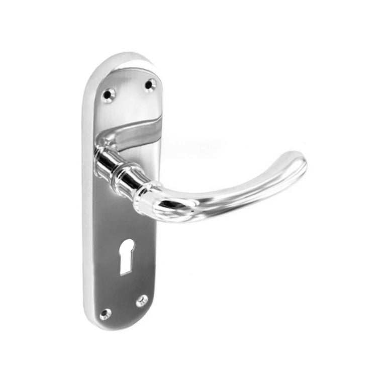 Smiths Architectural Rosa Lock Lever On Back Plate Cp 168mm X 44mm