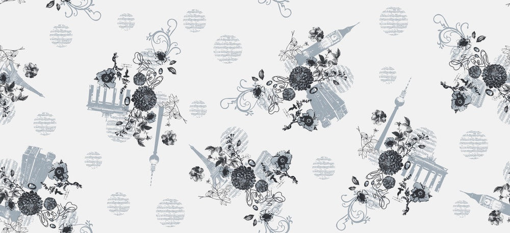 D C Fix�� Manhattan Tablecloth Shirley Silver 20m Roll X 140cm