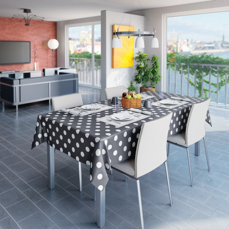 D C Fix�� Manhattan Tablecloth Ventita Anthracite 20m Roll X 140cm